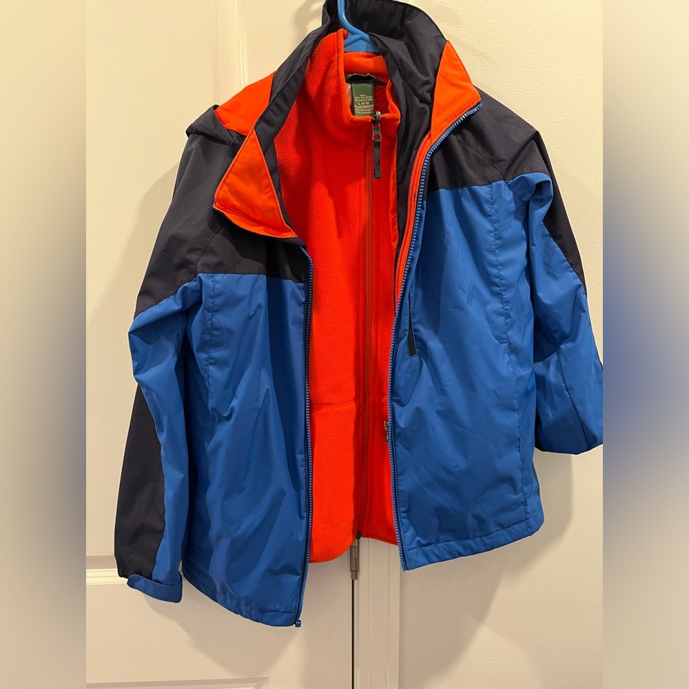 LL BEAN Kids winter jacket (detachable fleece and shell included) SIZE 14/16